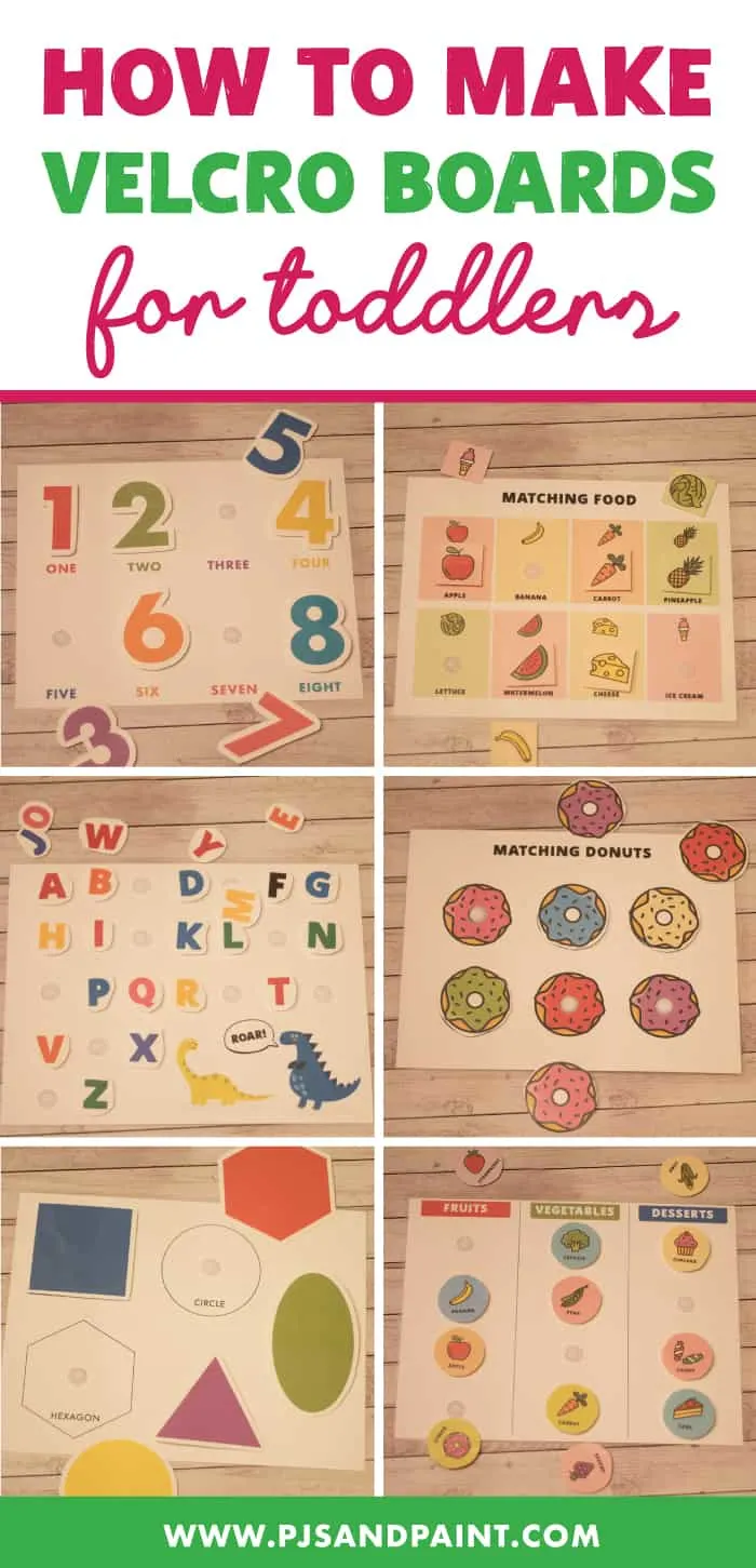 7 DIY Velcro Boards With Free Printables Pjs and Paint