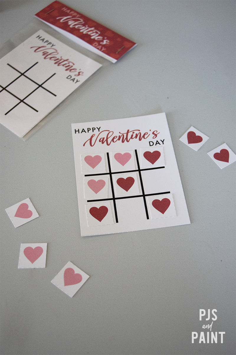 playing valentines day tic tac toe