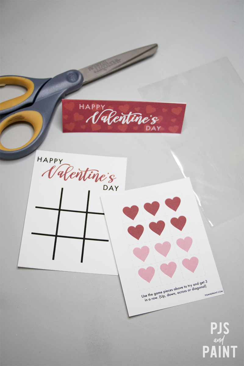 valentines day tic tac toe supplies