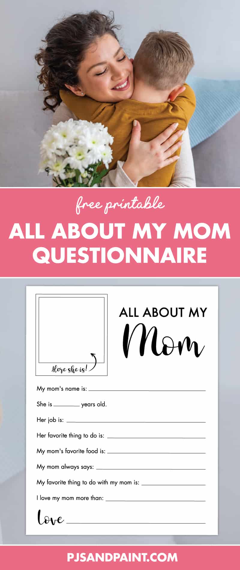 all about my mom questionnaire