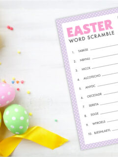 bunny easter word scramble
