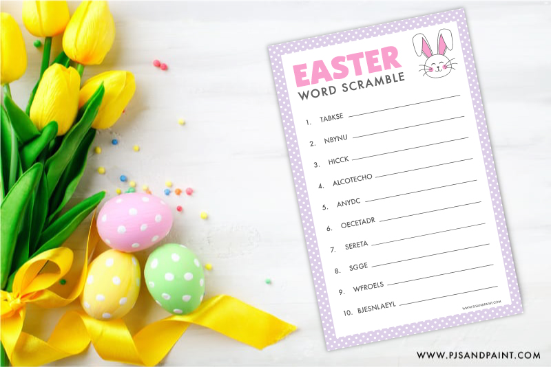 bunny easter word scramble