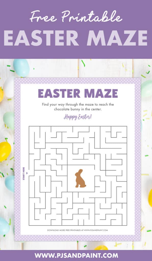 free printable easter maze pinterest