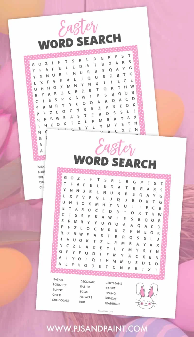 free printable easter word search game