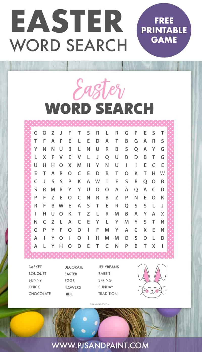 Easter Word Search - Free Printable Game - Pjs and Paint