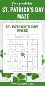 Free Printable St. Patrick's Day Maze - Pjs and Paint