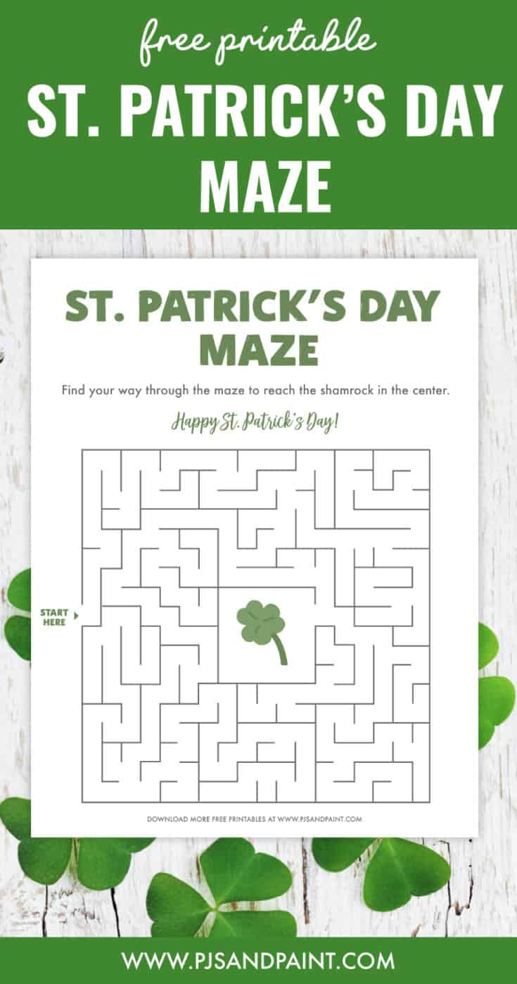 Free Printable St Patrick s Day Maze Pjs And Paint