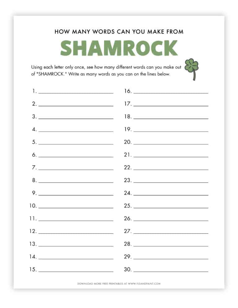14 free printable st patrick s day games and activities pjs and paint