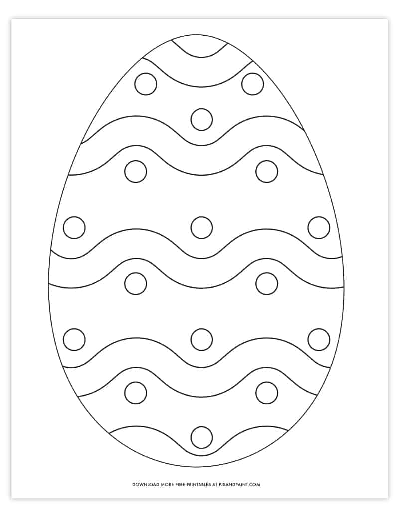 Download Free Printable Easter Egg Coloring Pages - Easter Egg Template