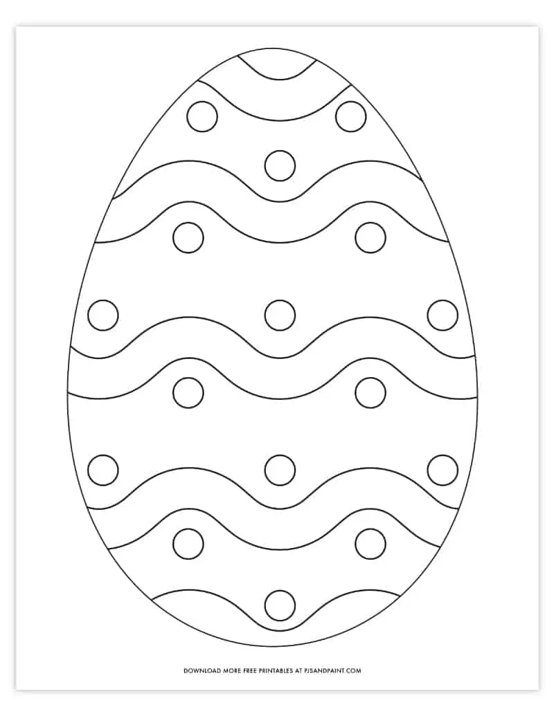 Free Printable Easter Egg Coloring Pages   Easter Egg Template