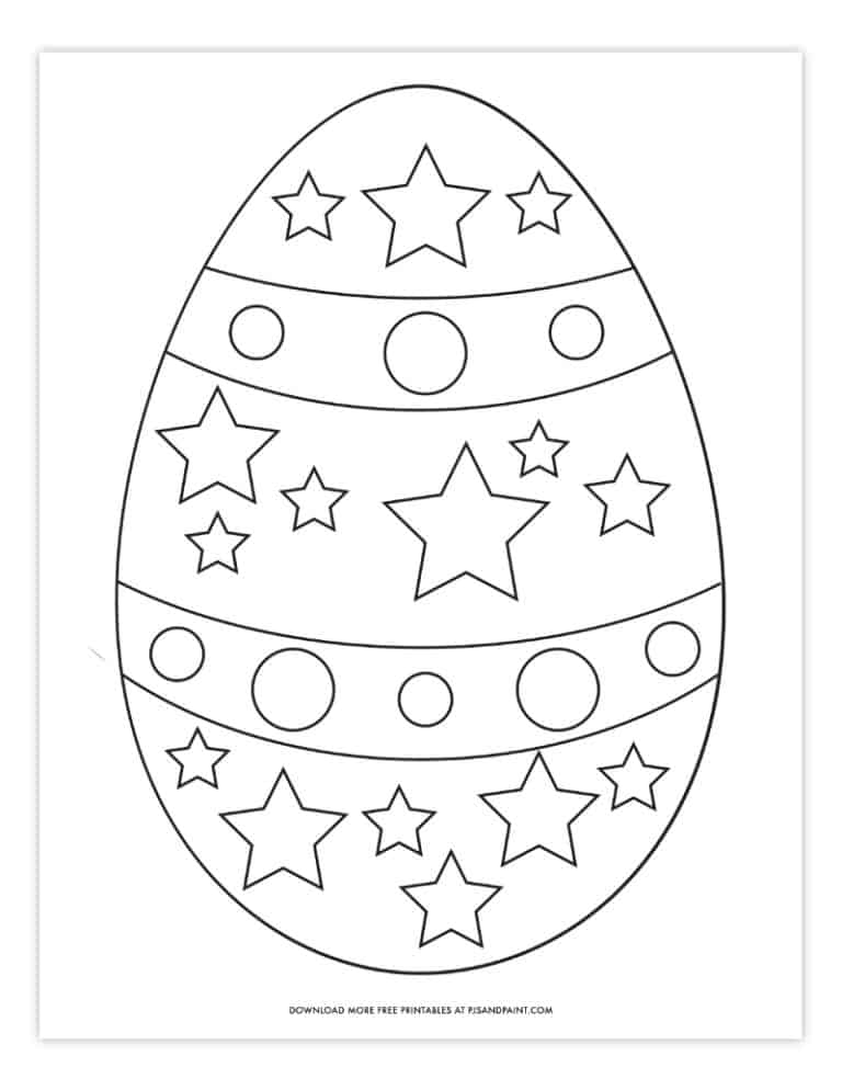 Free Printable Easter Egg Coloring Pages Easter Egg Template