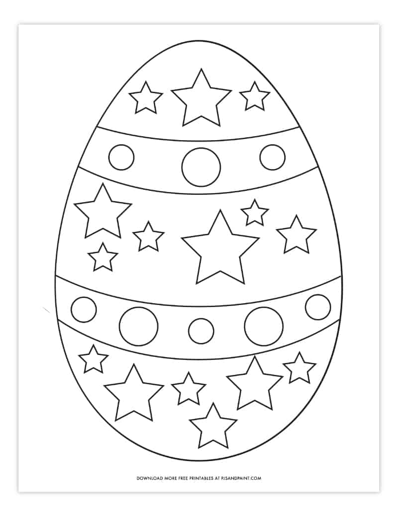 Free Printable Easter Egg Coloring Pages - Easter Egg Template
