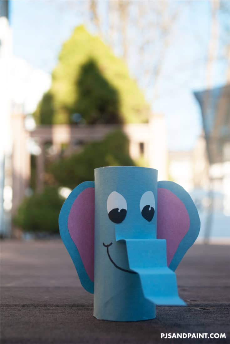 How to make a toilet paper roll elephant craft - Pjs and Paint