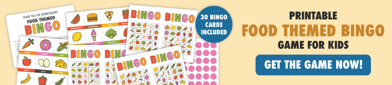 food themed bingo banner