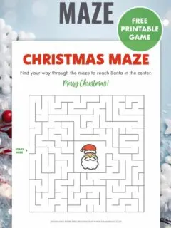 free printable christmas maze