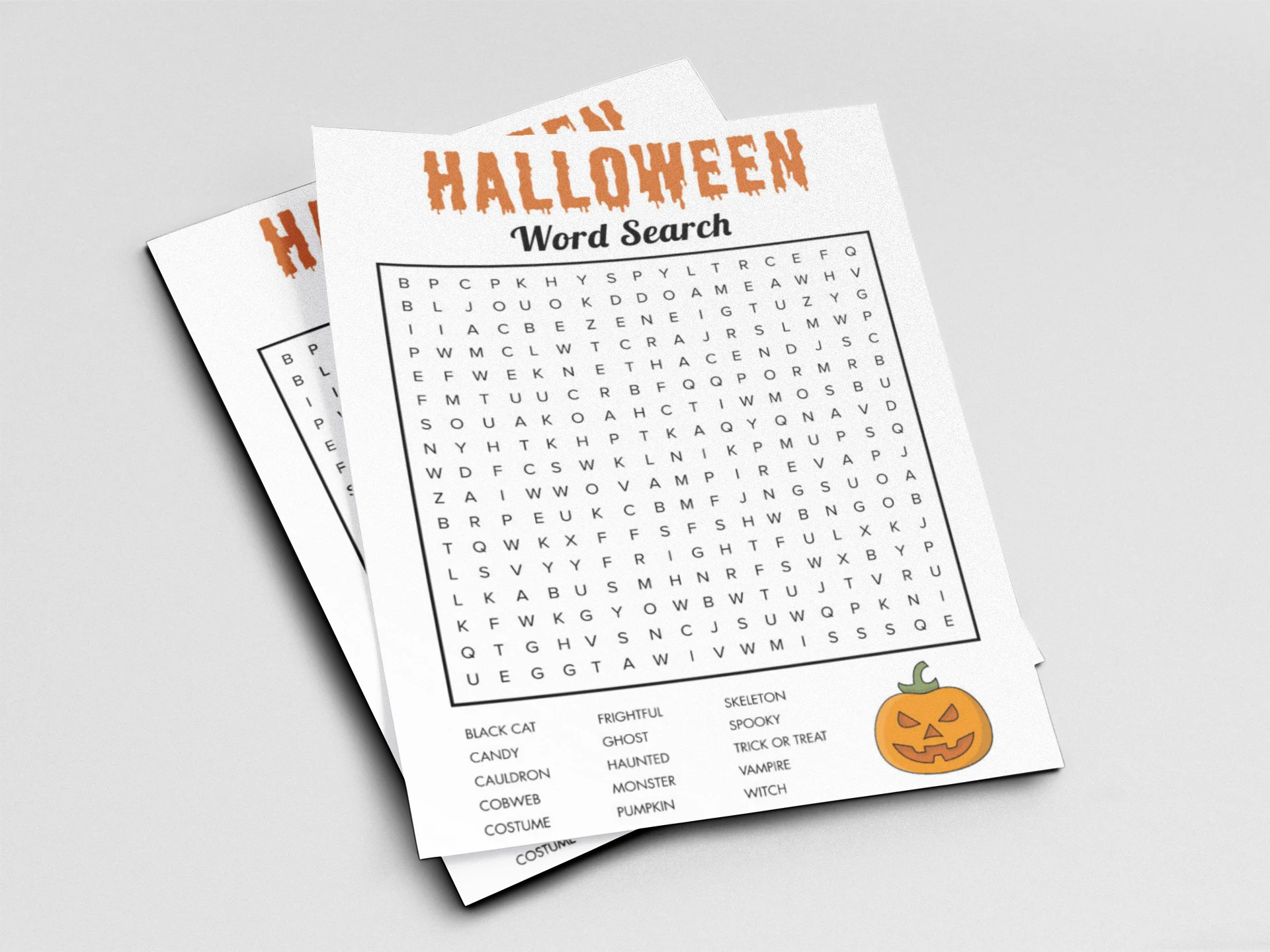 halloween word search