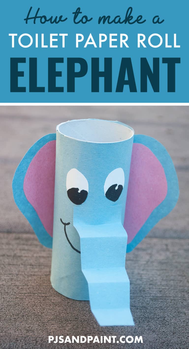 How to make a toilet paper roll elephant craft - Pjs and Paint