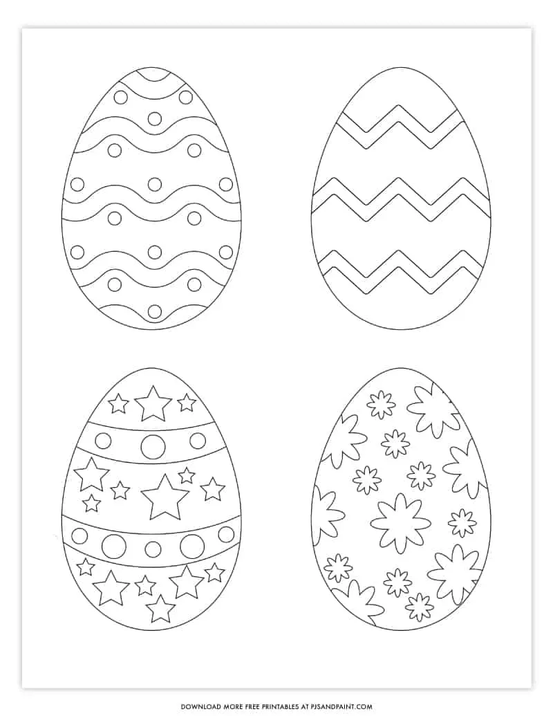 mini easter egg coloring page