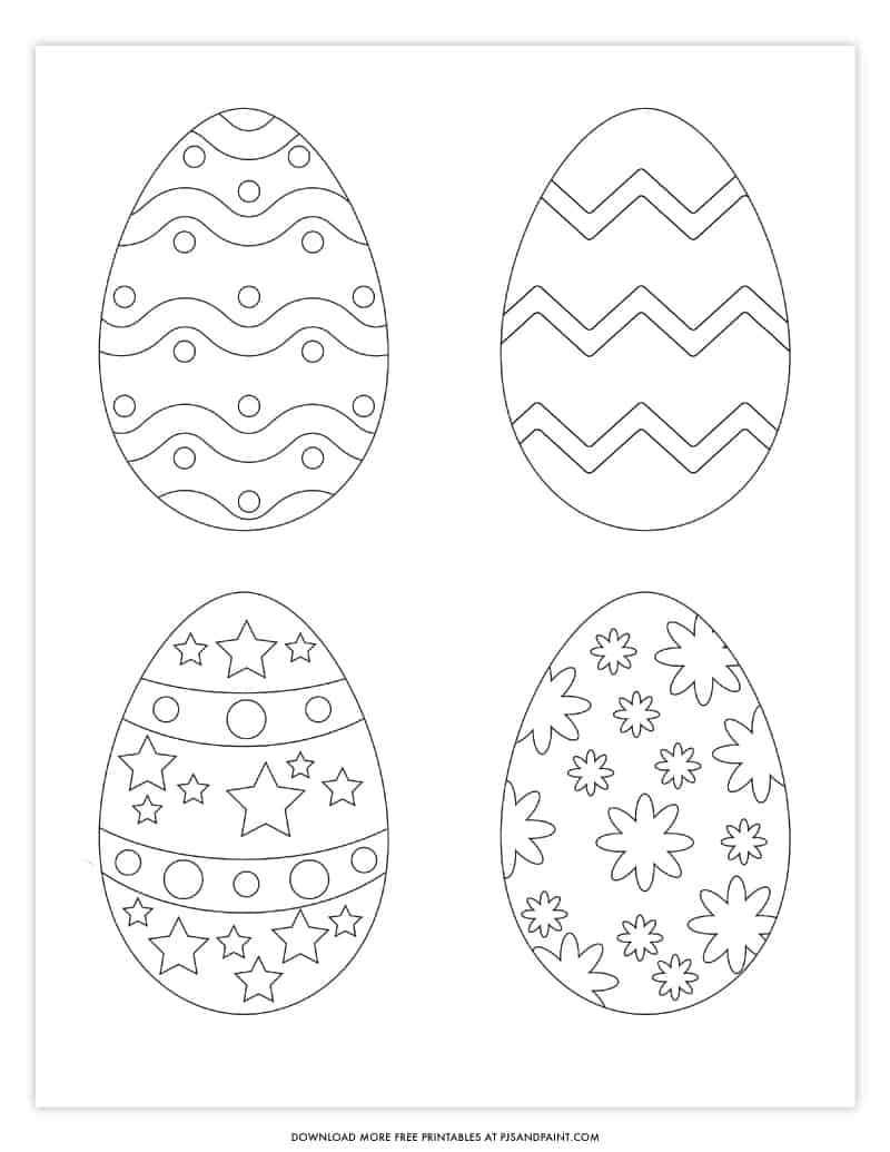 Coloring Page Large Easter Egg Nurul Amal