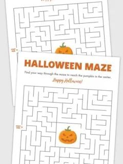 printable halloween maze