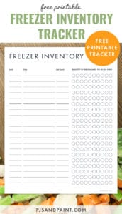 Free Printable Freezer Inventory Tracker - Pjs and Paint