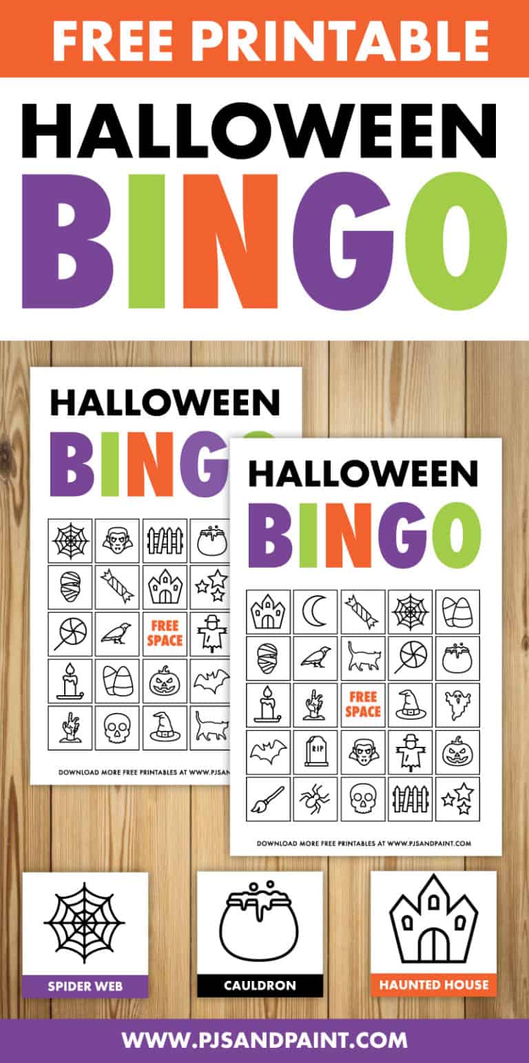 Free Printable Black And White Halloween Bingo Cards