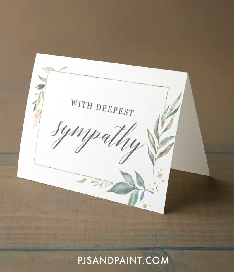 sympathy card free printable