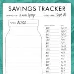 free printable savings tracker pinterest