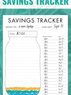free printable savings tracker pinterest