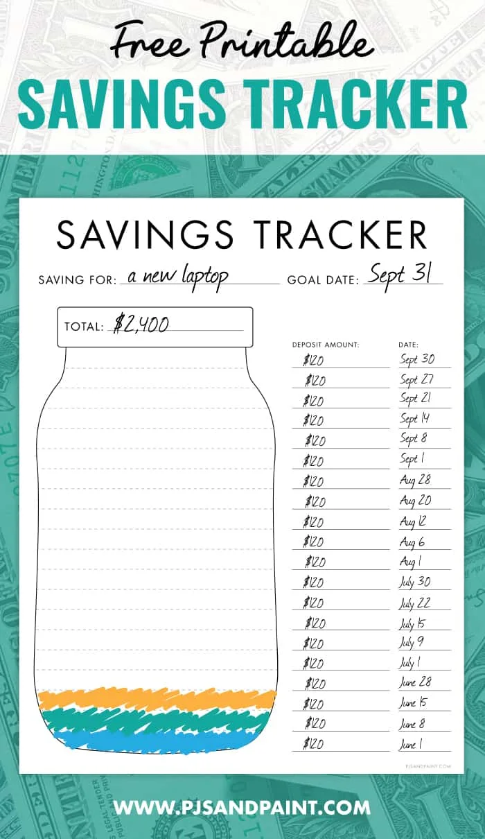 Print Blank Money Saving Chart