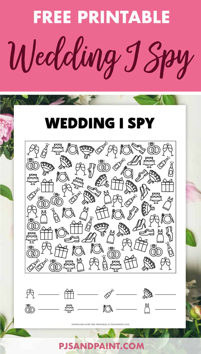 I Spy Wedding Game Template