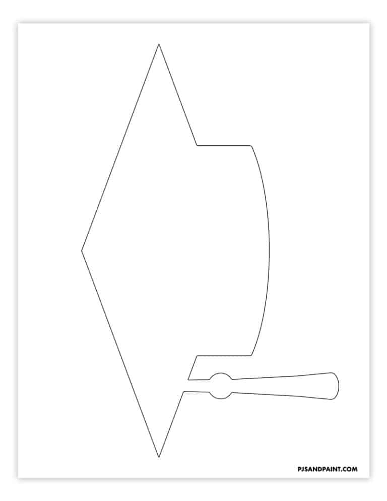 Graduation Cap Stencil Template