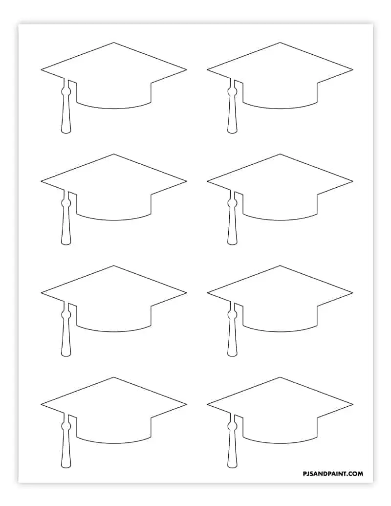 Graduation Hat Paper Headband Printable Coloring