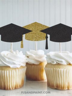 graduation cap template cupcake toppers