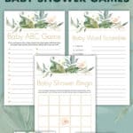 greenery baby shower games