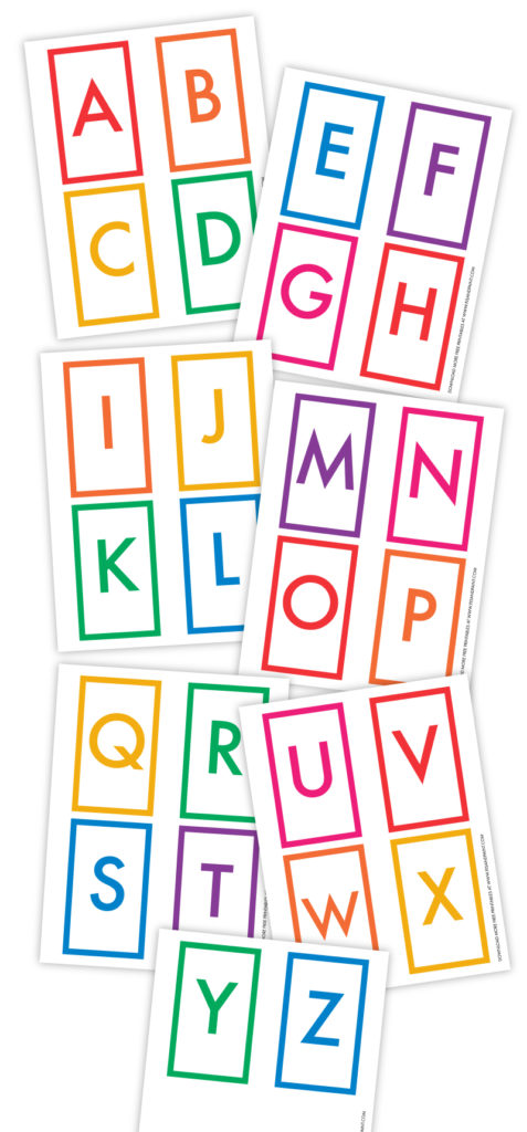 Free Printable Alphabet Flash Cards | Toddler Flash Cards - Pjs and Paint