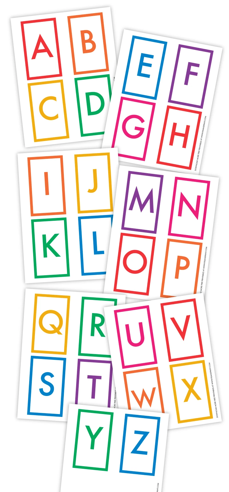 26 Free Colourful English Alphabet Flash Cards with Pictures