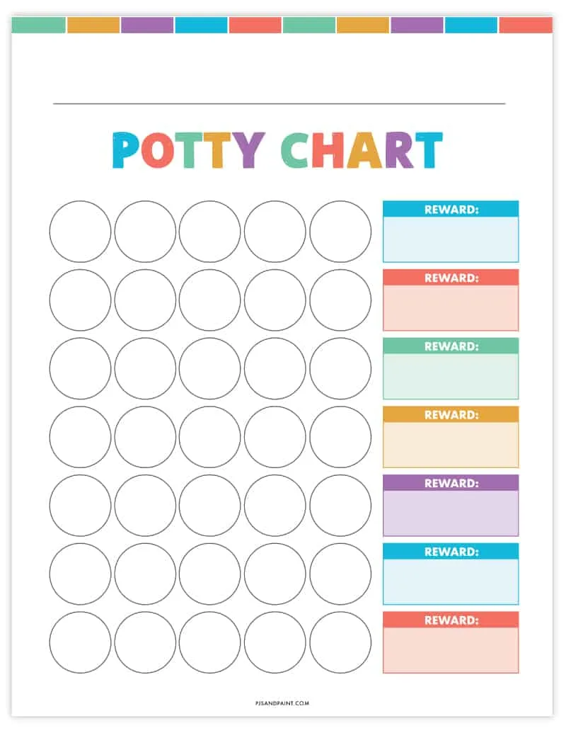 free printable potty chart