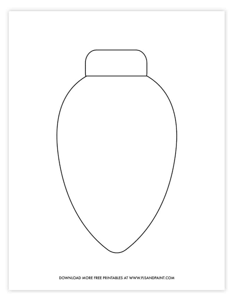 Free Printable Christmas Light Template DIY Christmas Decoration Idea