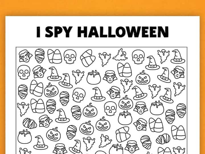 I Spy Halloween Free Printable Game Pjs And Paint