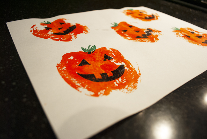 jack o lantern pumpkin stamp