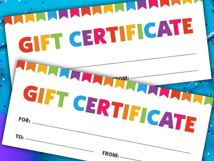 Free Printable Gift Certificate For Kids Pjs And Paint