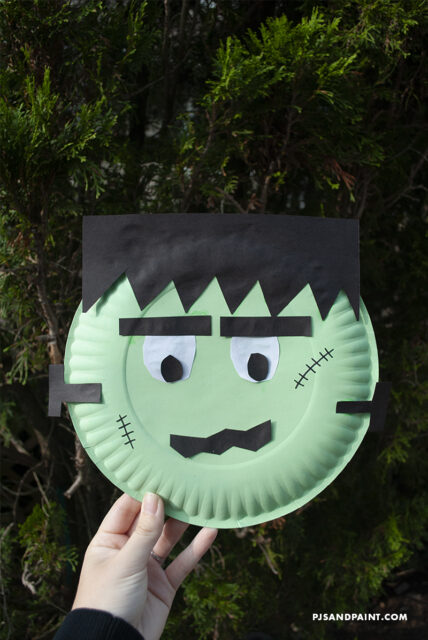 Frankenstein Paper Plate Craft | Halloween Paper Plate Crafts