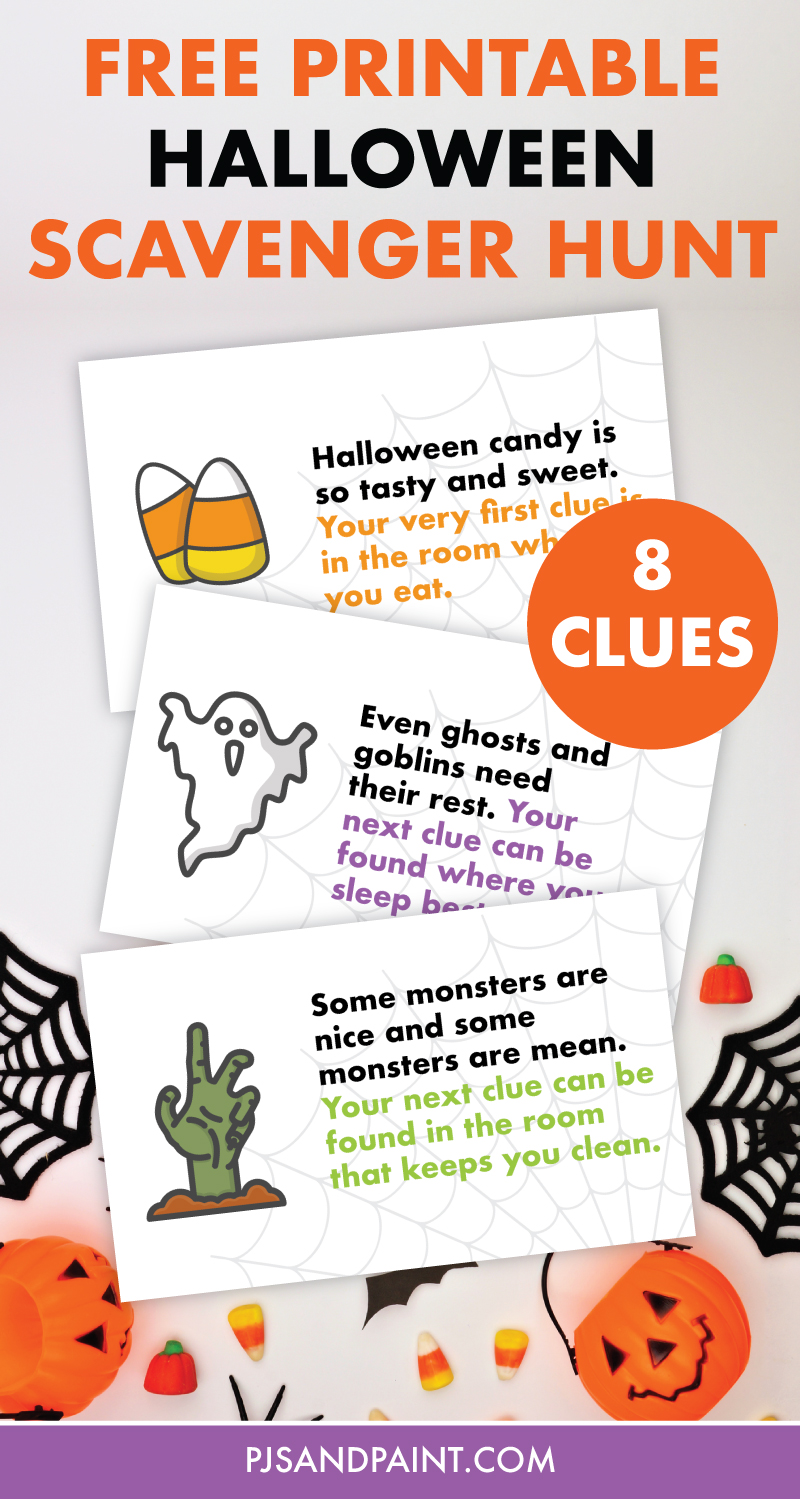 Halloween Scavenger Hunt Clues Printable