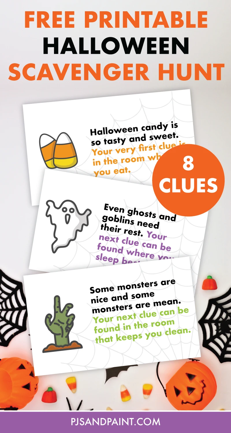 free printable halloween scavenger hunt