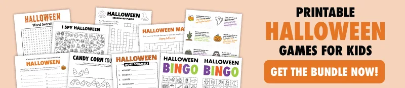 printable halloween game bundle banner