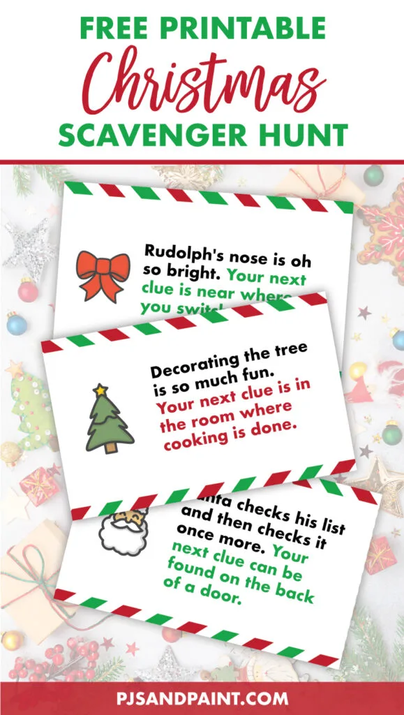 free printable christmas scavenger hunt