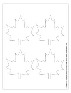 Free Printable Leaf Template - 3 Versions, 2 Sizes Each - Pjs and Paint