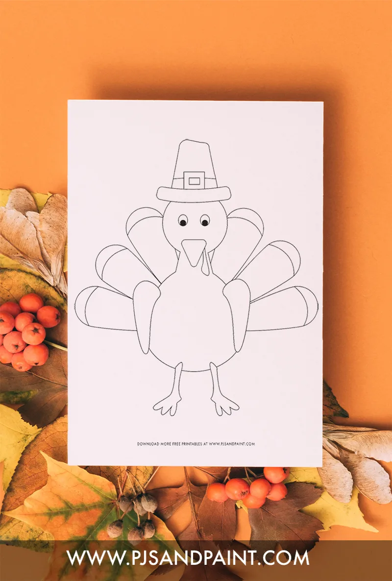 turkey coloring page for kids