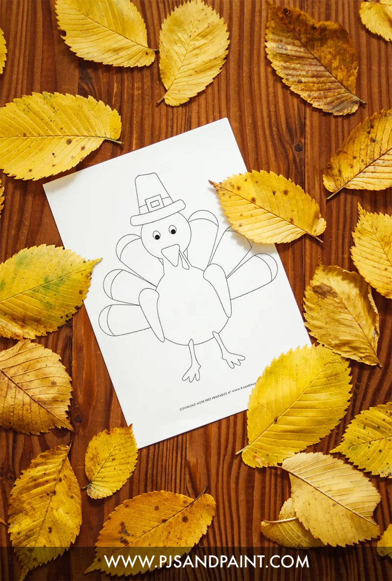 turkey coloring page sample